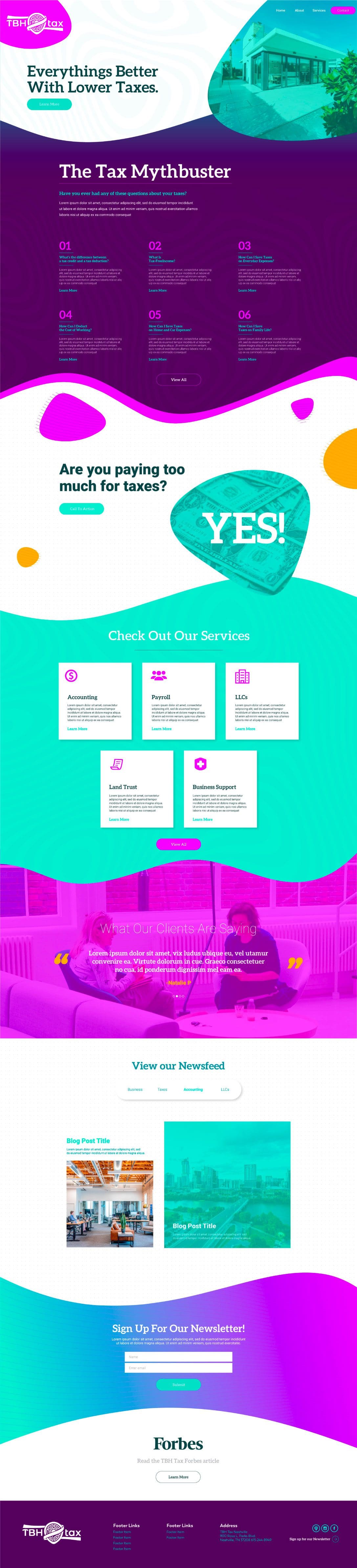 infographic about taxes made by brentwood tn graphic website designers