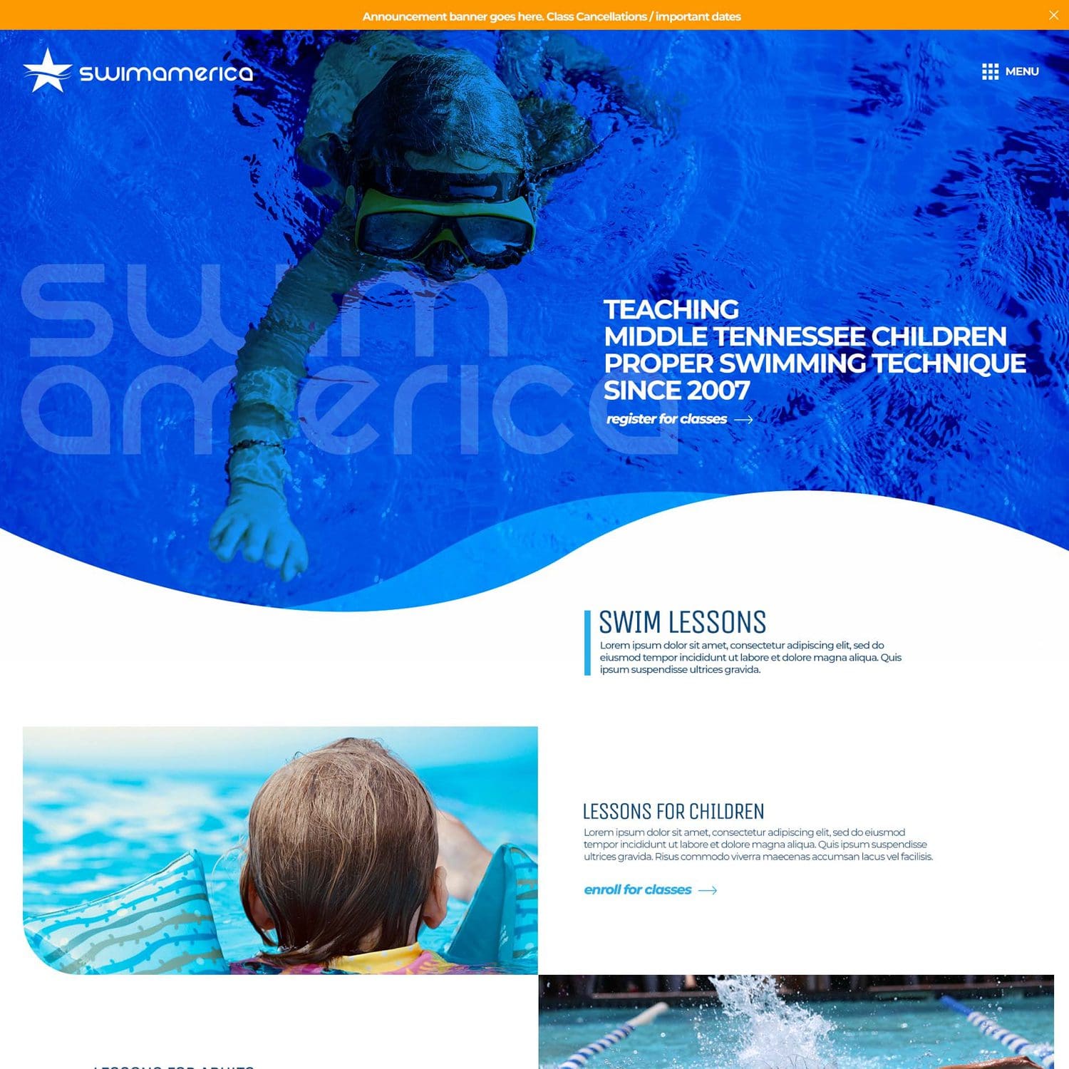 swim america custom service website - JLB, Best Web Design and Web Development Company in Nashville, Brentwood, and Franklin