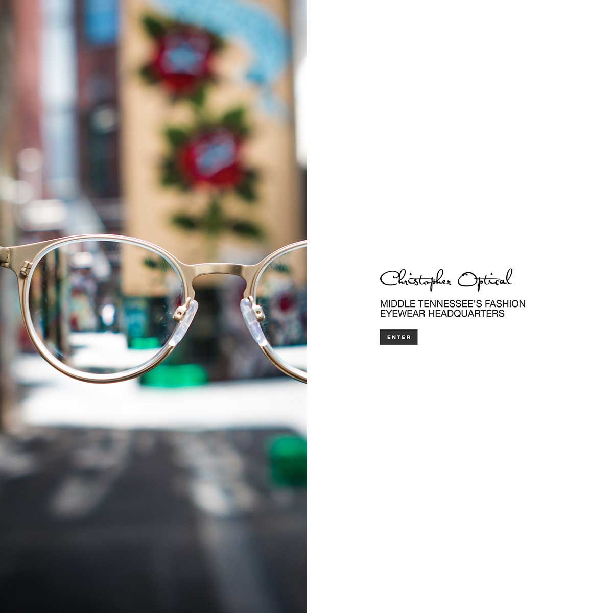 chris optical website before jlb web designers worked together to recreate it in franklin