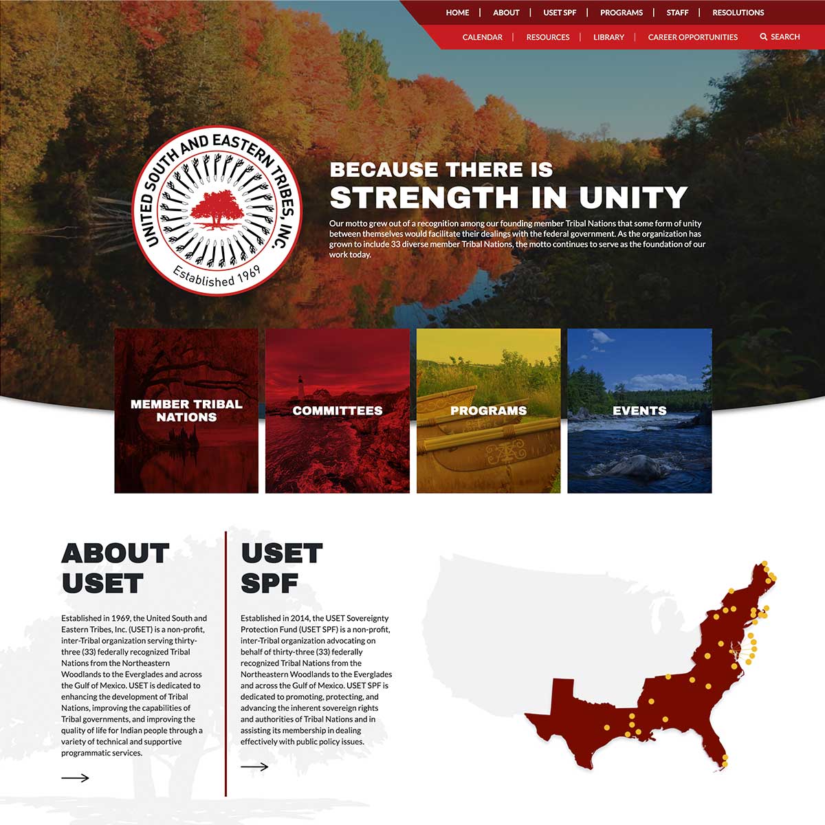 uset website after jlb web designers worked together to recreate it in franklin