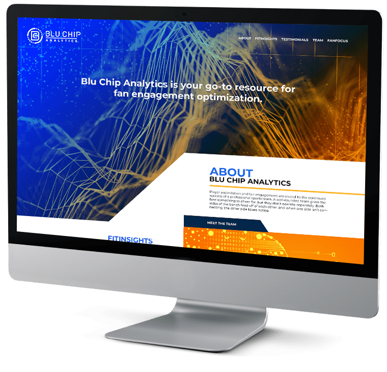 Nashville Web Design screenshot or Blu Chip Analytics by Nashville's Best Web Design and Digital Marketing Agency JLB.