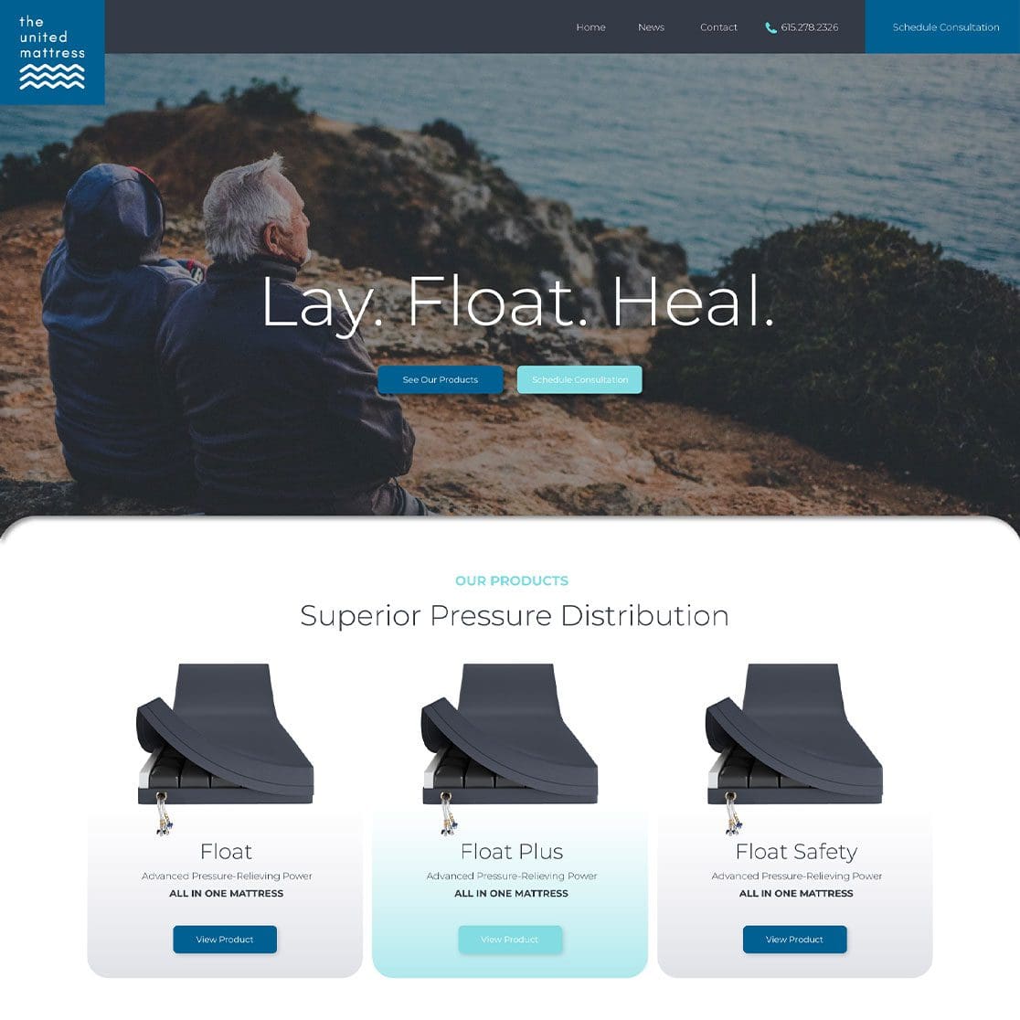 The United Mattress - Website Design Inspiration from a Nashville Web Design Company