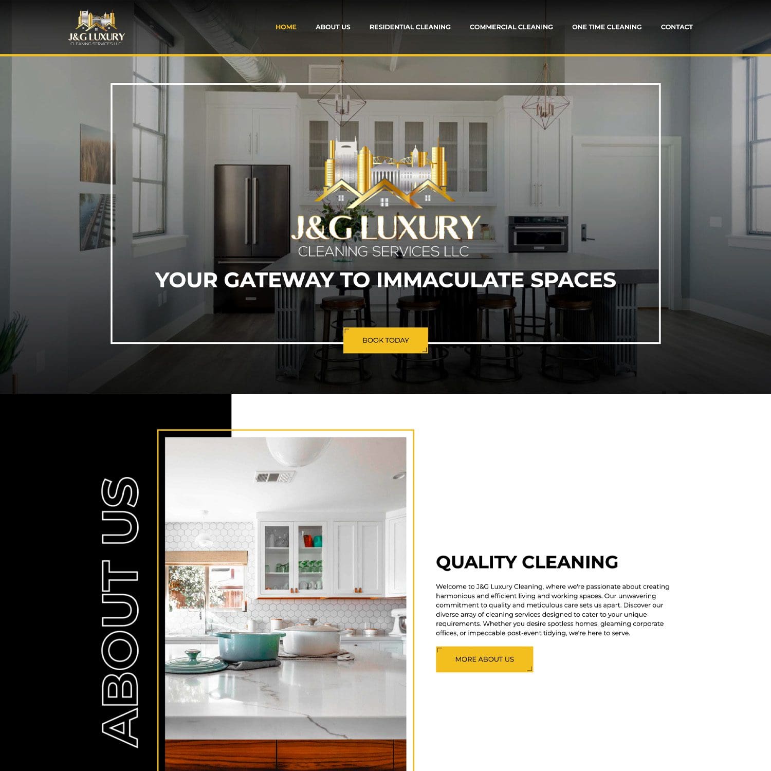 JG CLEANING | Nashville TN Homepage Website Design